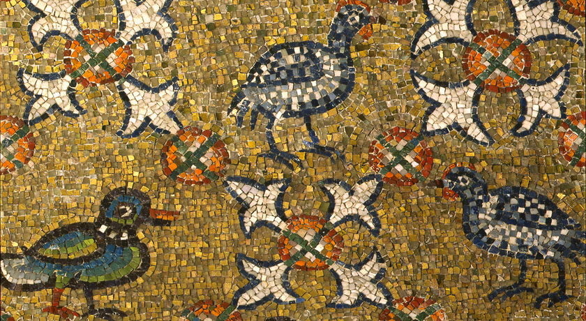 Dettaglio di volatili, Cappella Arcivescovile, Ravenna