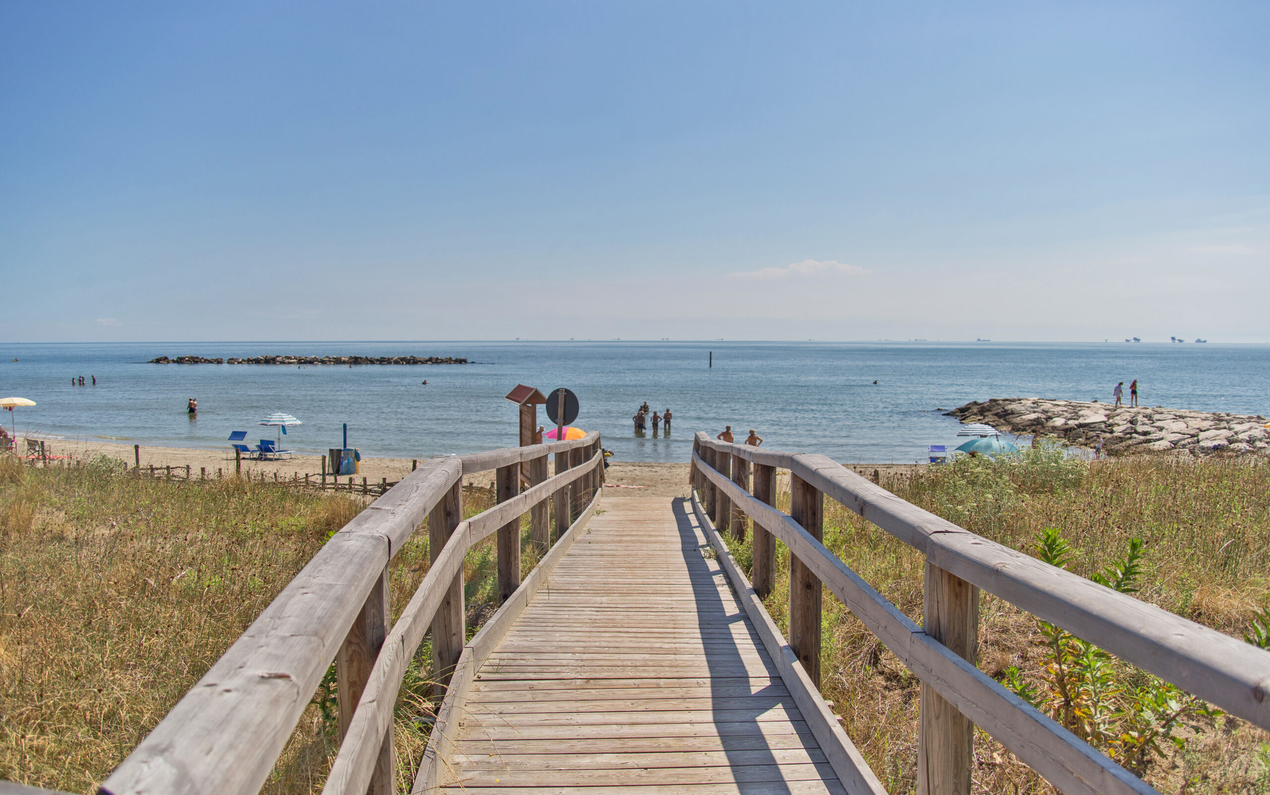 La spiaggia di Casalborsetti (Ravenna)