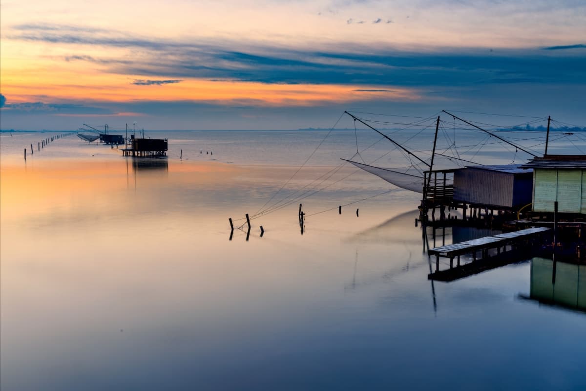 Capanni di pesca lungo il Bevano (Comacchio) - Aula Magna