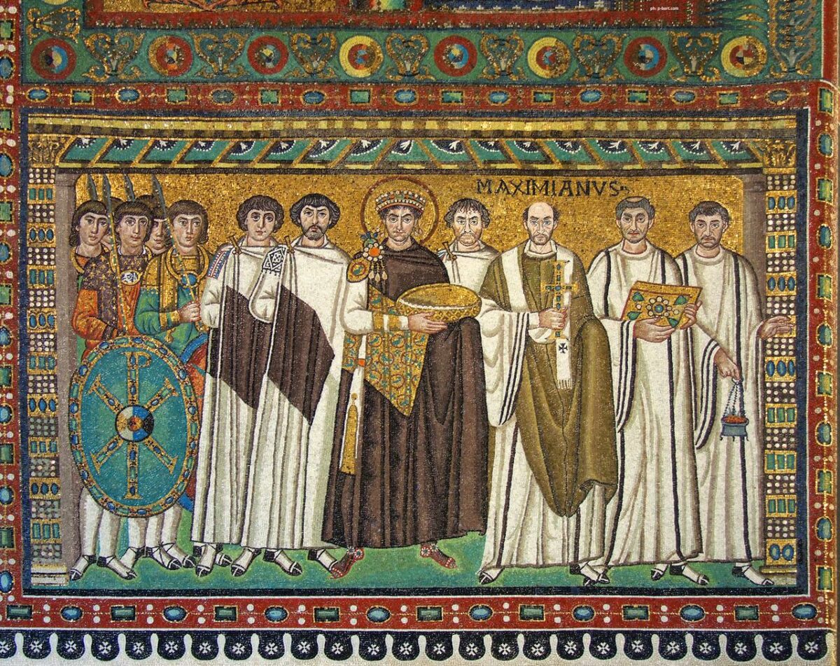 Justinian's procession in the Basilica of San Vitale