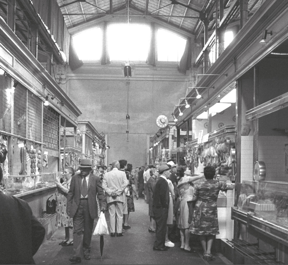 Interno del Mercato Coperto alla fine degli anni '70