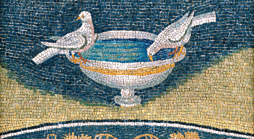 Le colombe abbeveranti del mausoleo di Galla Placidia, Ravenna