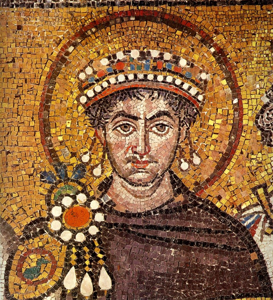 Justinian and the procession, Basilica of San Vitale
