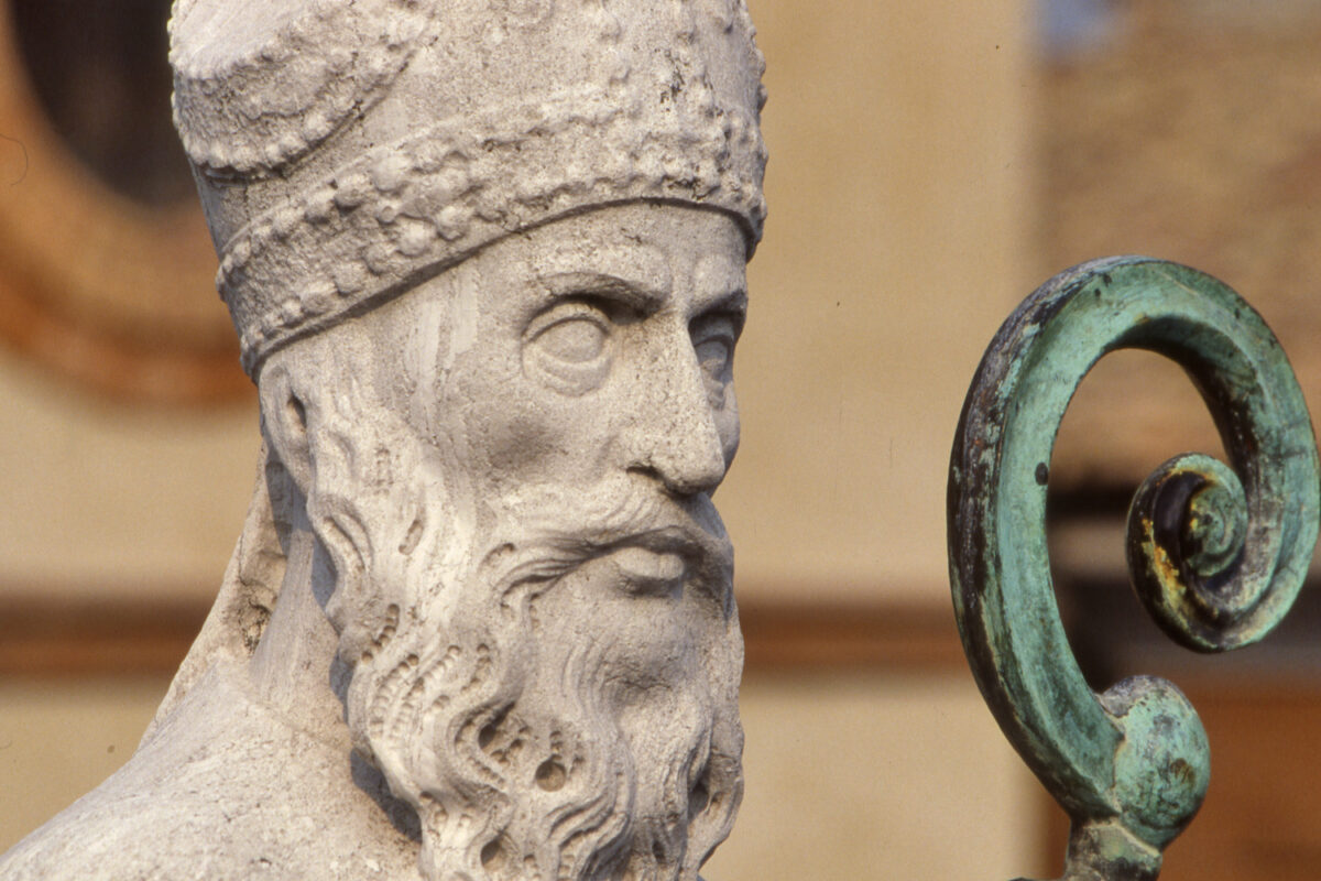 The statue of Saint Apollinaris, Piazza del Popolo (Ravenna)