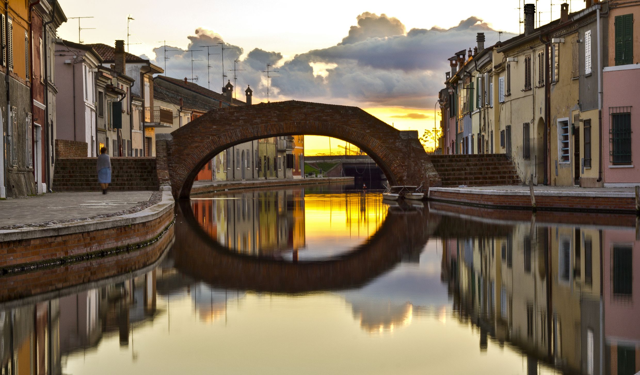 Sunset in Comacchio