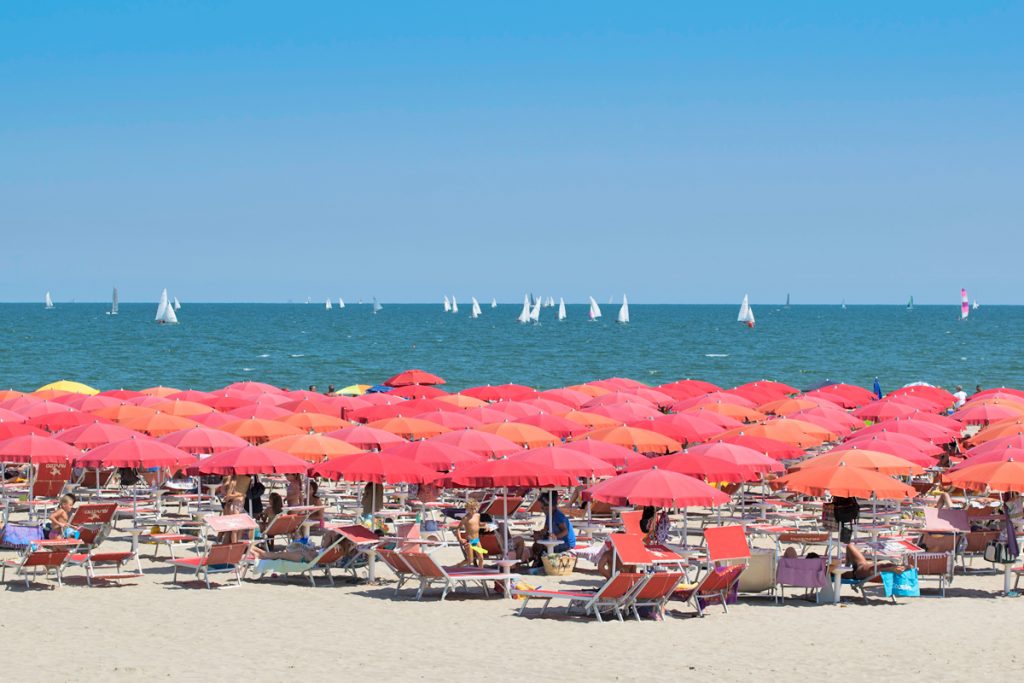 The beach of Punta Marina Terme (Ravenna)