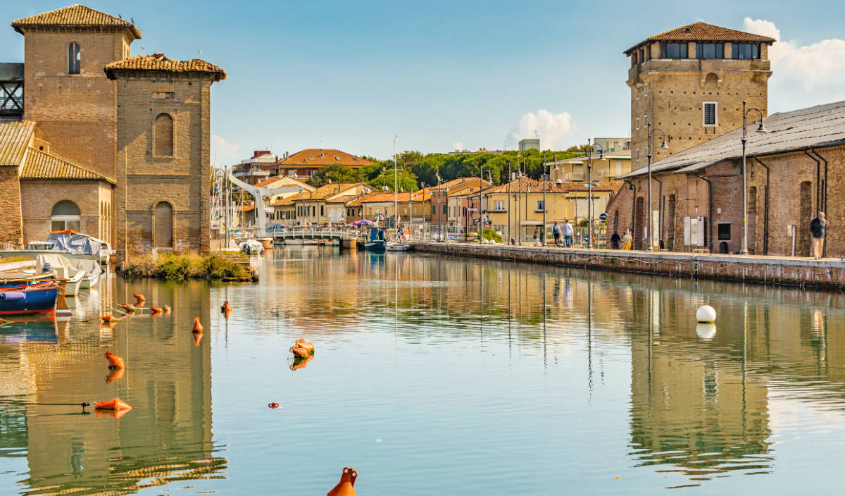 The canal harbour of Cervia (Ravenna)