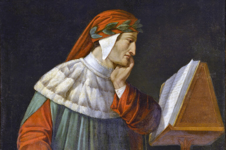 Il ritratto di Dante Alighieri | Dipinto di Attilio Runcaldier