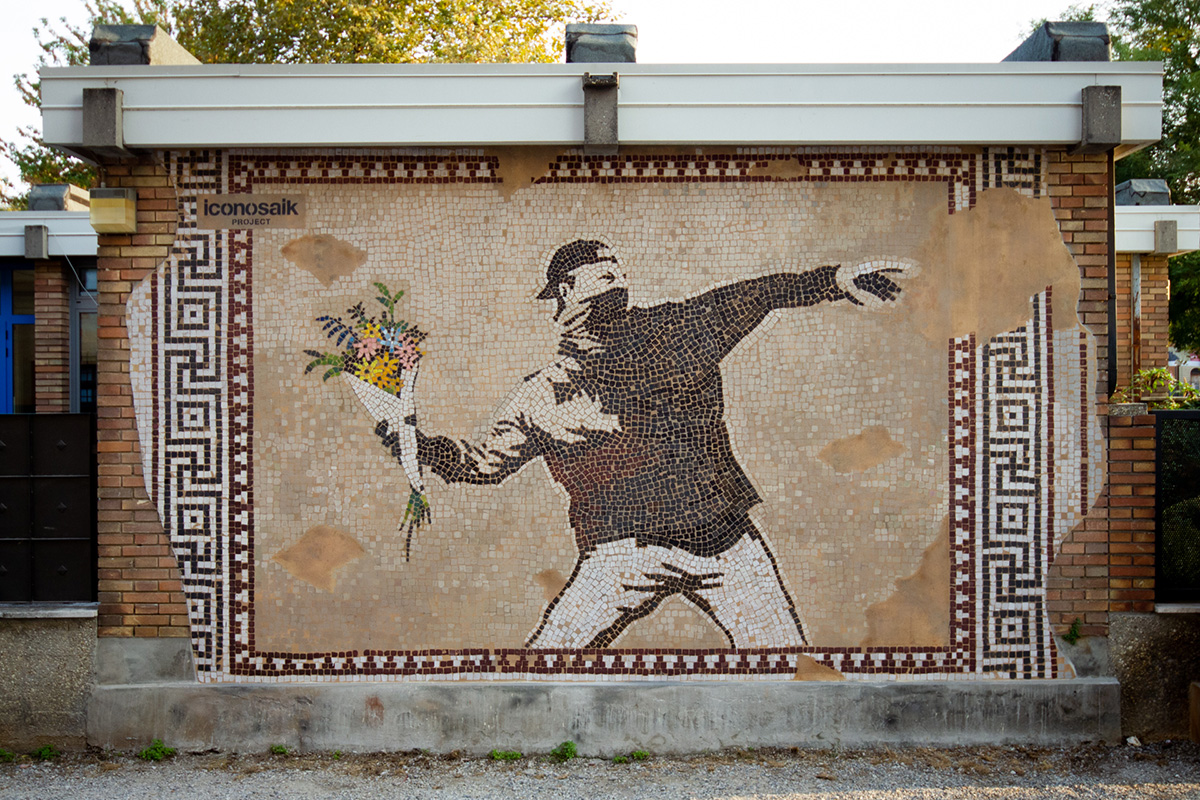 Ravenna, Murale di Refreshink in omaggio a Banksy