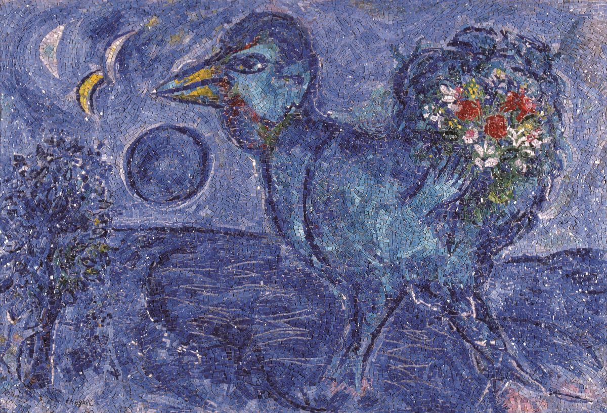 Ravenna, Museo Mar, Le Coq Blue di Marc Chagall.
