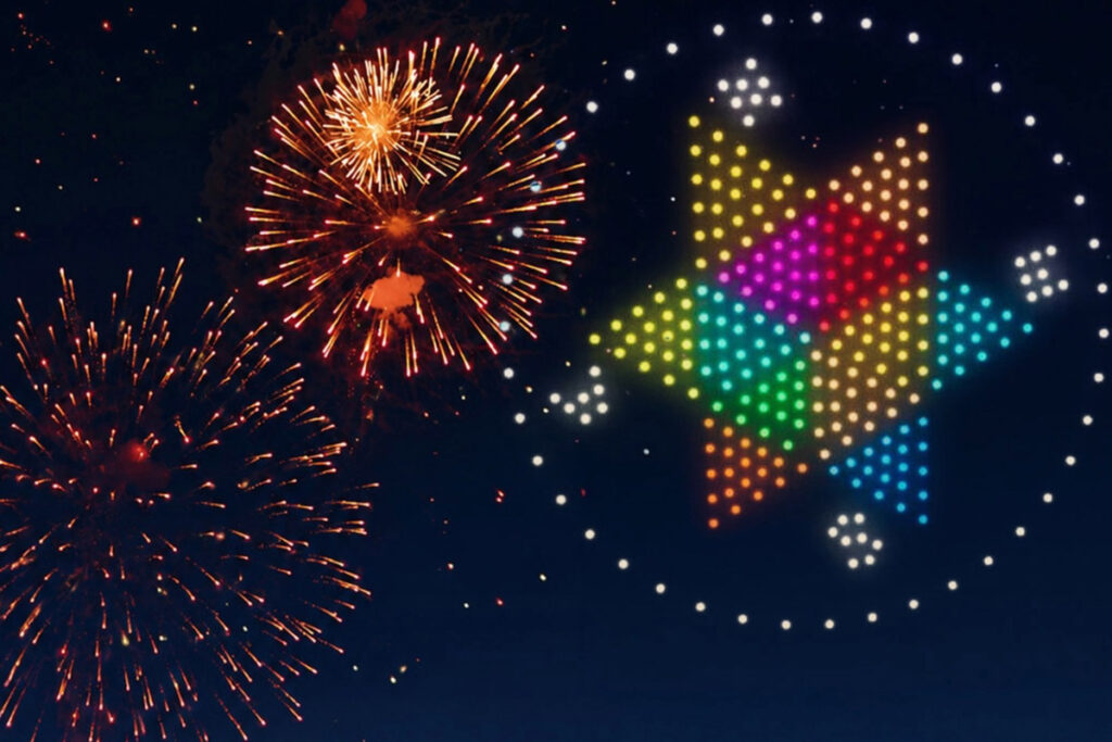 Ravenna, DePortibus - Fuochi d'artificio, droni luminosi e musica